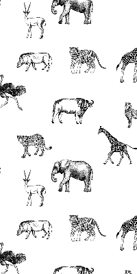 Fabric roller blind Animals