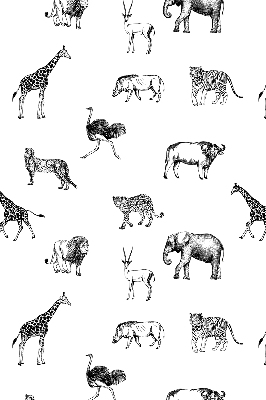 Fabric roller blind Animals