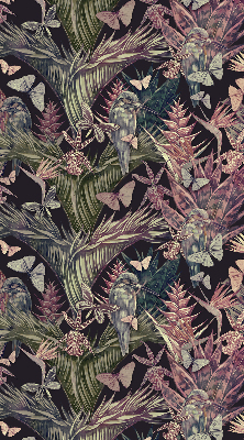 Modern roller blind Exotic plants and birds