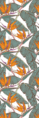 Roller blind for large window Flowers and leaves