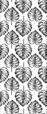 Modern roller blind Gray leaves