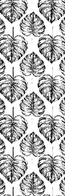 Modern roller blind Gray leaves