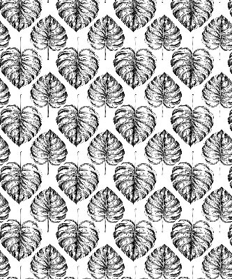 Modern roller blind Gray leaves