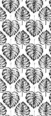 Modern roller blind Gray leaves