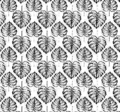 Modern roller blind Gray leaves
