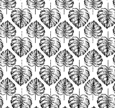 Modern roller blind Gray leaves
