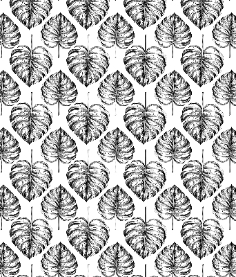 Modern roller blind Gray leaves