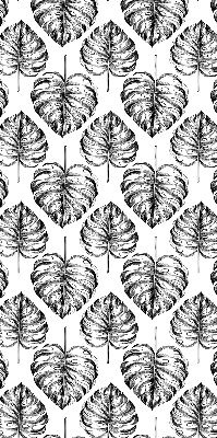 Modern roller blind Gray leaves