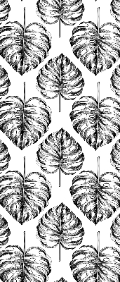 Modern roller blind Gray leaves