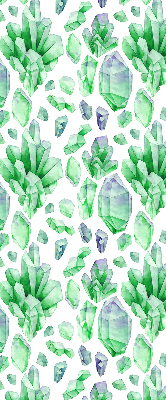Roller blind for large window Green crystals
