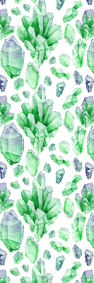 Roller blind for large window Green crystals