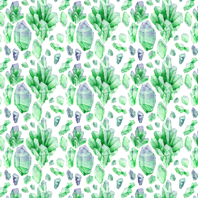 Roller blind for large window Green crystals