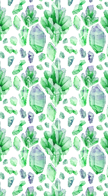 Roller blind for large window Green crystals