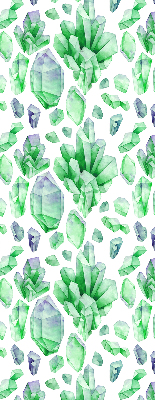 Roller blind for large window Green crystals