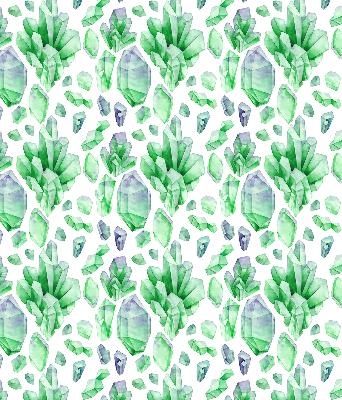 Roller blind for large window Green crystals