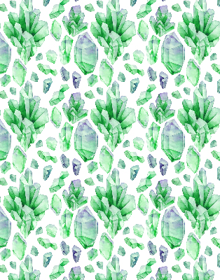 Roller blind for large window Green crystals