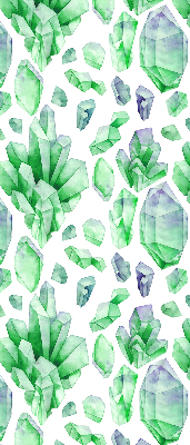 Roller blind for large window Green crystals