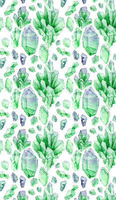 Roller blind for large window Green crystals