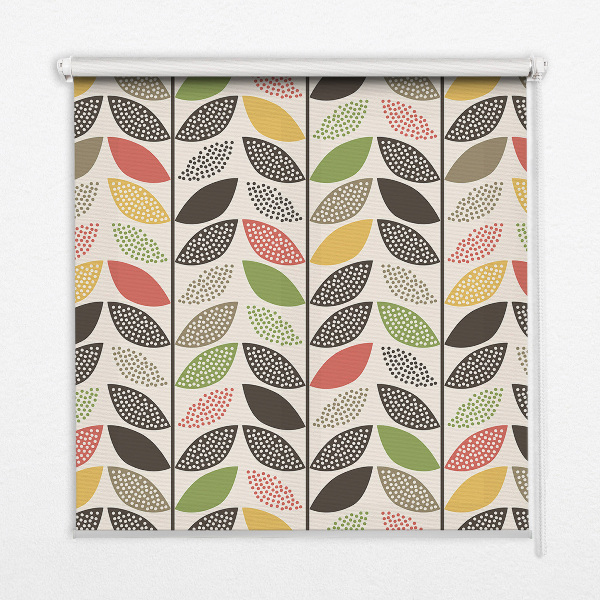 Fabric roller blind Colorful leaves