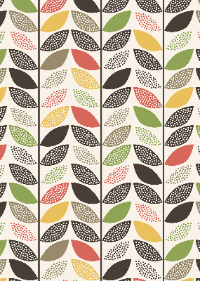 Fabric roller blind Colorful leaves