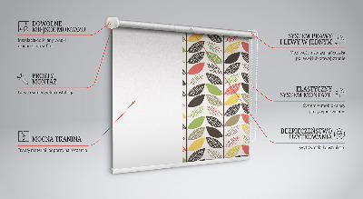 Fabric roller blind Colorful leaves