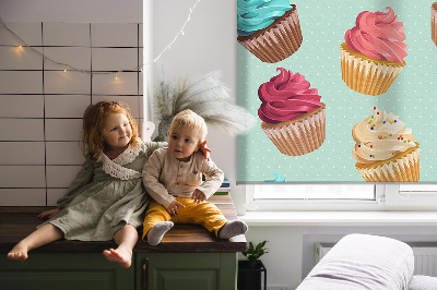 Modern roller blind Cupcakes