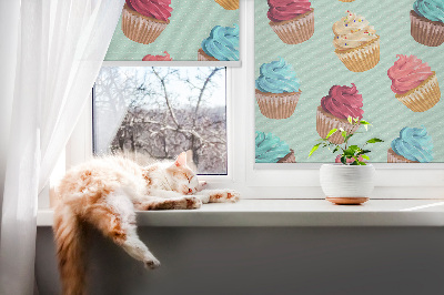Modern roller blind Cupcakes