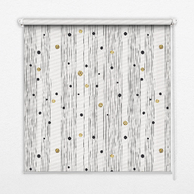 Roller blind for large window Stripes and dots