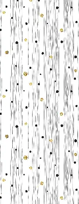 Roller blind for large window stripes and dots pattern