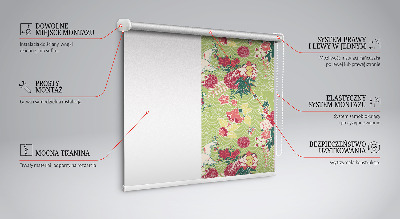 Modern roller blind Heron and plants