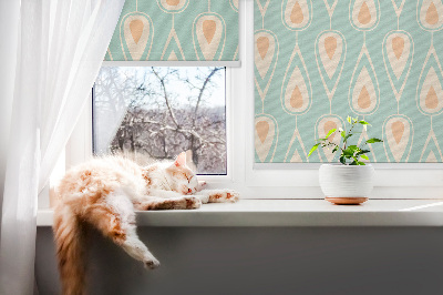 Roller blind for large window colorful avocado print