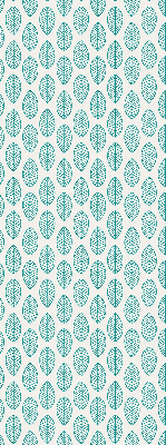 Fabric roller blind Blue leaves