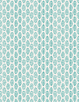 Fabric roller blind Blue leaves