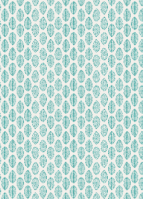 Fabric roller blind Blue leaves