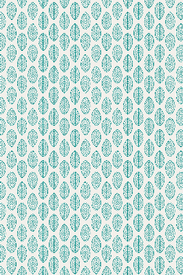 Fabric roller blind Blue leaves