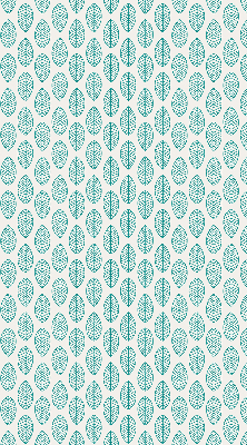 Fabric roller blind Blue leaves