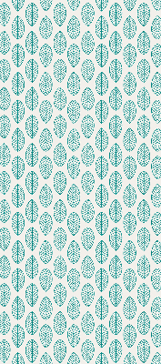 Fabric roller blind Blue leaves