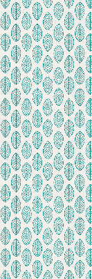 Fabric roller blind Blue leaves