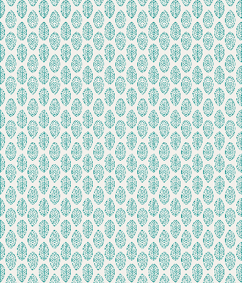 Fabric roller blind Blue leaves