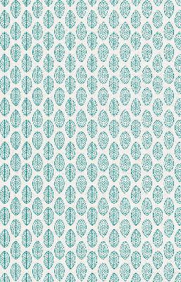Fabric roller blind Blue leaves