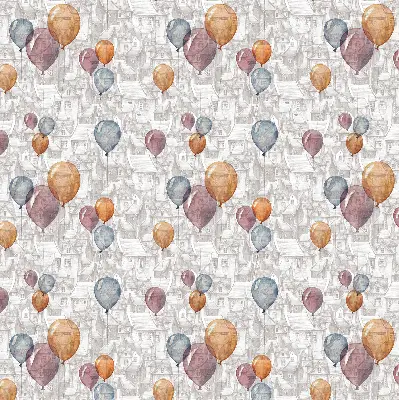 Roller blind modern style balloons print