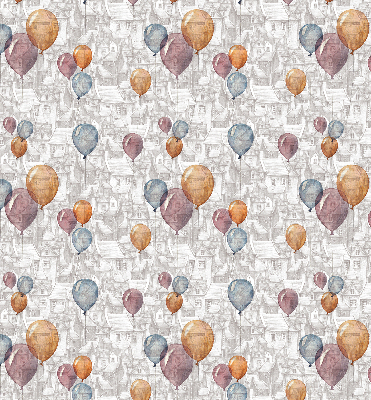 Roller blind modern style balloons print