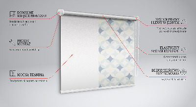 Roller blind for large window Colorful stars