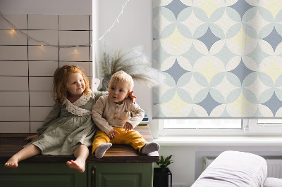 Roller blind for large window Colorful stars