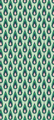 Fabric roller blind with avocado print