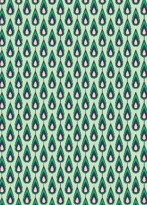 Fabric roller blind with avocado print