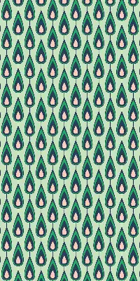 Fabric roller blind with avocado print