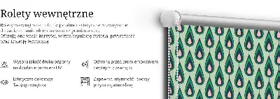 Fabric roller blind with avocado print