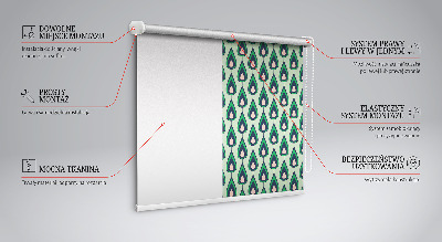 Fabric roller blind Drawn avocado