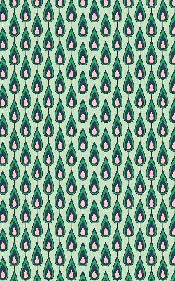 Fabric roller blind with avocado print